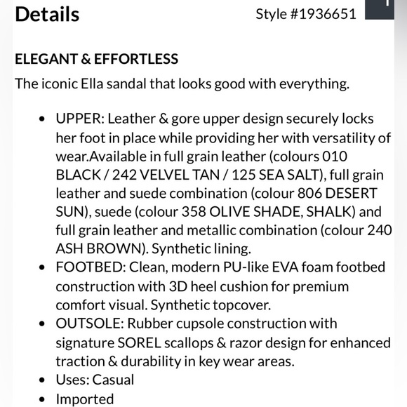 Sorel Ella II Flat Sandal - Picture 3 of 8